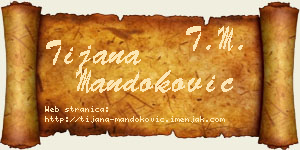 Tijana Mandoković vizit kartica